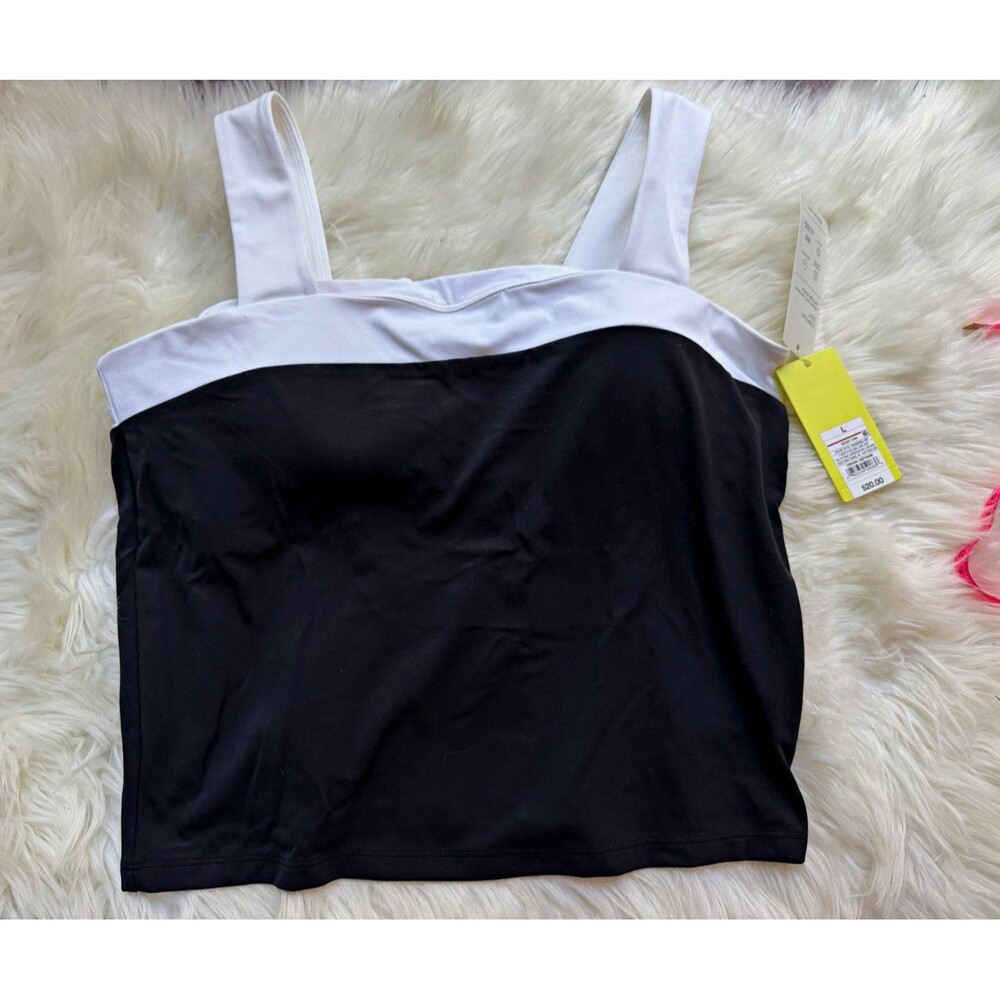 Tail Resort Tank womens size l sleeveless V-neck black/white